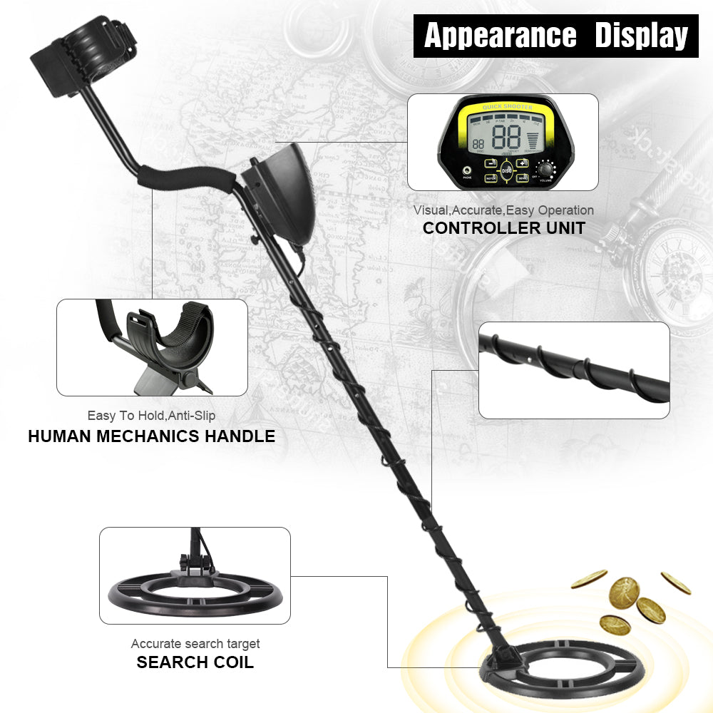 Portable Underground Metal Detector MD3030 Quick Shooter Gold Detector With Large LCD Screen Treasure Hunter