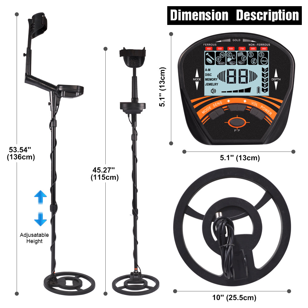 MD-810 Metal Detector Underground Professional Depth Search Finder Gold Detector Treasure Hunter Detecting Pinpoint Waterproof