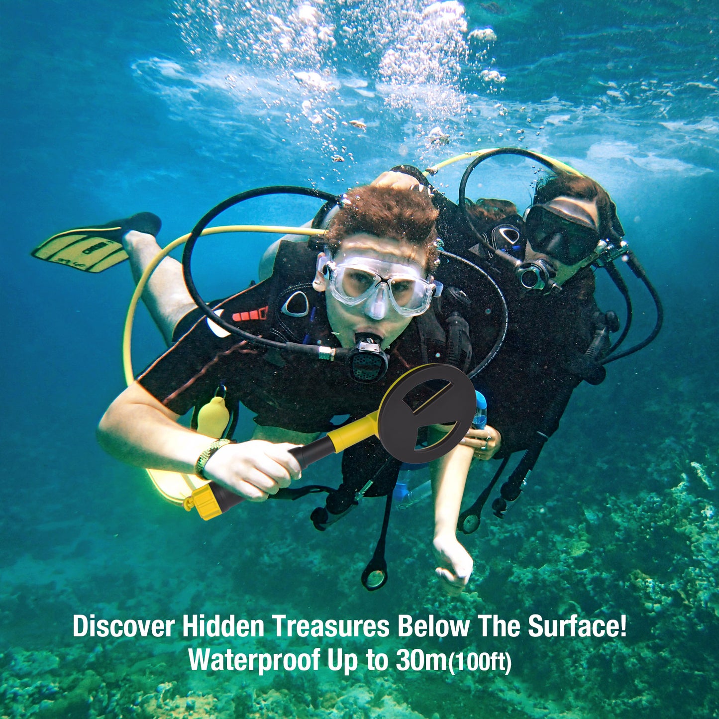 Underwater Metal Detector MD-780 Waterproof Diving Snorkeling Handheld Gold Detector Vibration and LED White Light