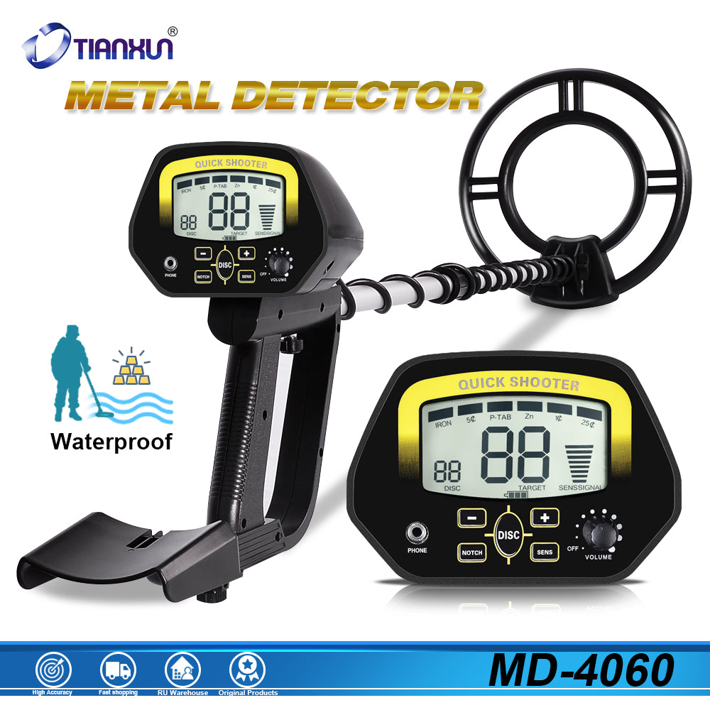MD4060 Metal Detector High Pinpointer Gold Detectors Jewelry Treasure Hunter Performance Underground Detecting Equipment