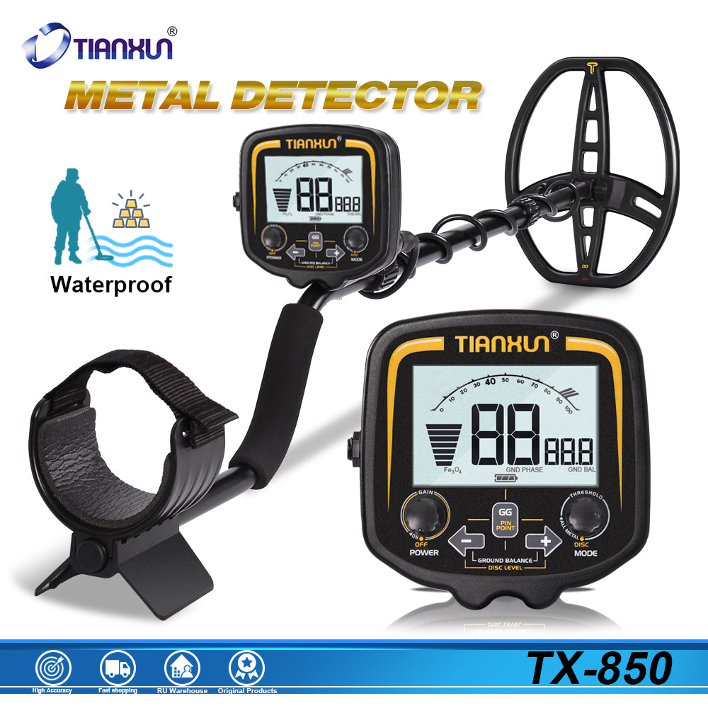 TX-850 Professional Metal Detector Underground Depth 2.5m Scanner Search Finder Gold Detector Treasure Hunter Pinpointer