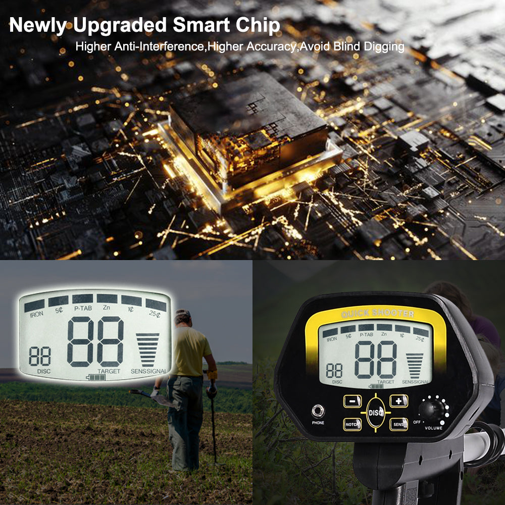 Portable Underground Metal Detector MD3030 Quick Shooter Gold Detector With Large LCD Screen Treasure Hunter